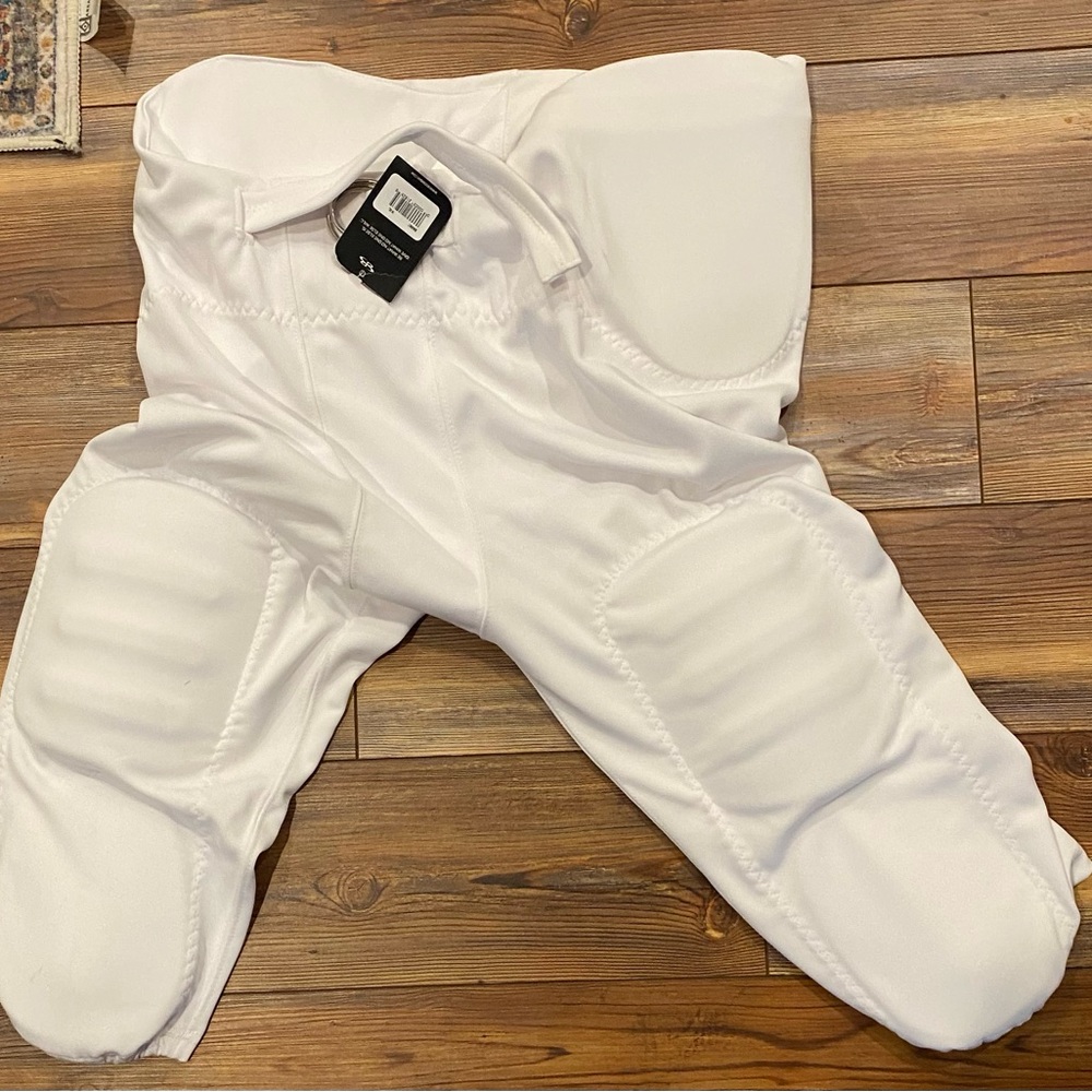Integrated white football pants